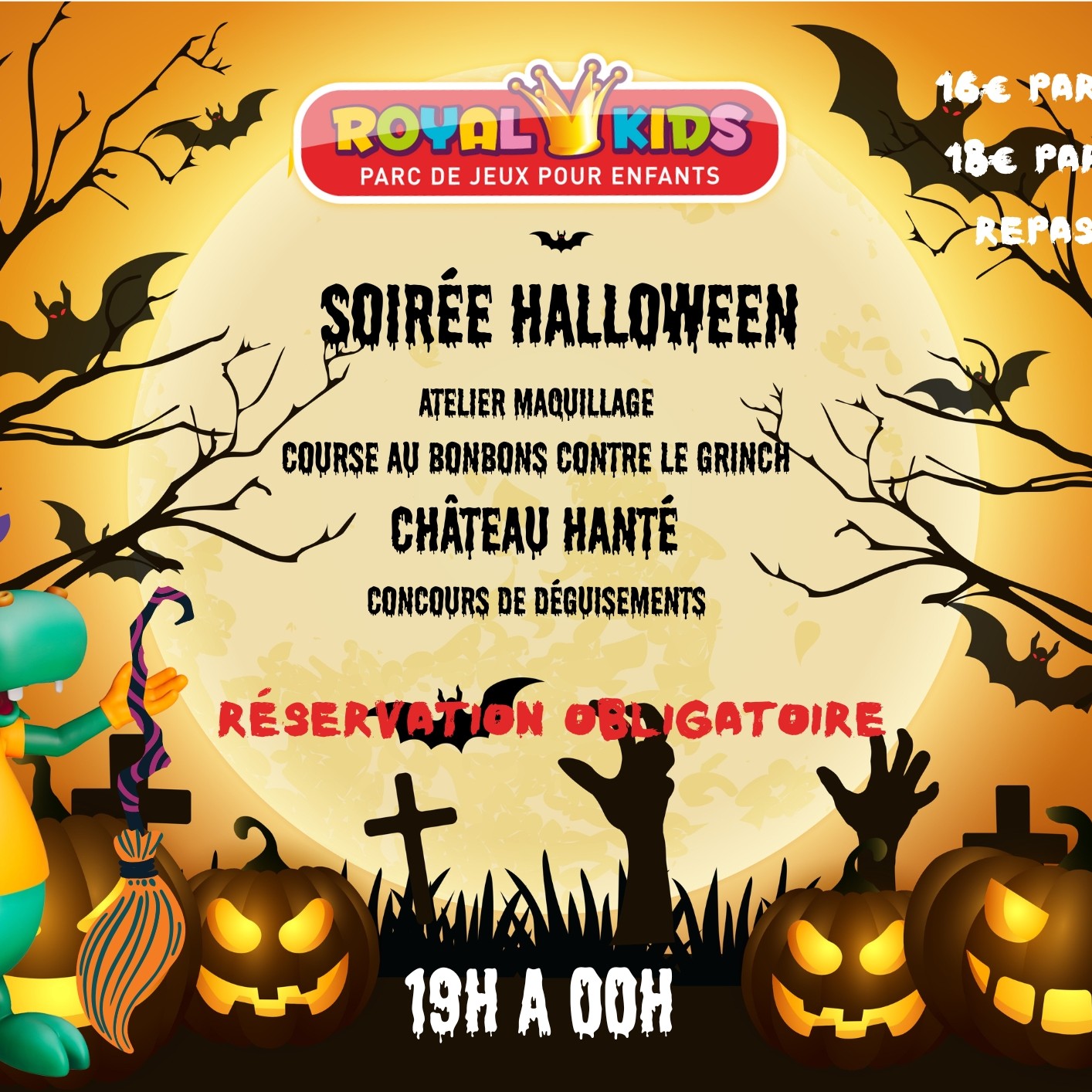 Soirée halloween adulte repas HALAL