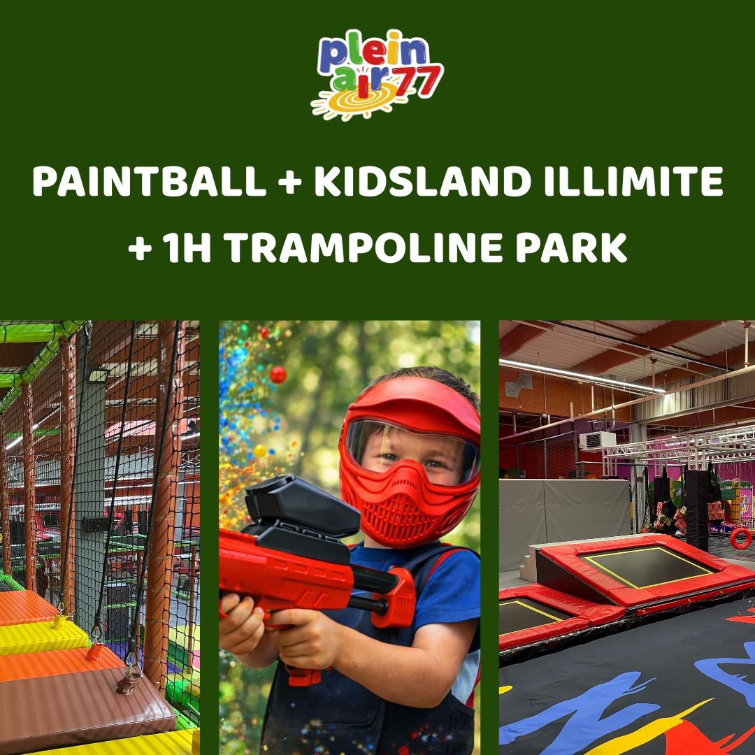 PAINTBALL + KIDS LAND + TRAMPO 1H