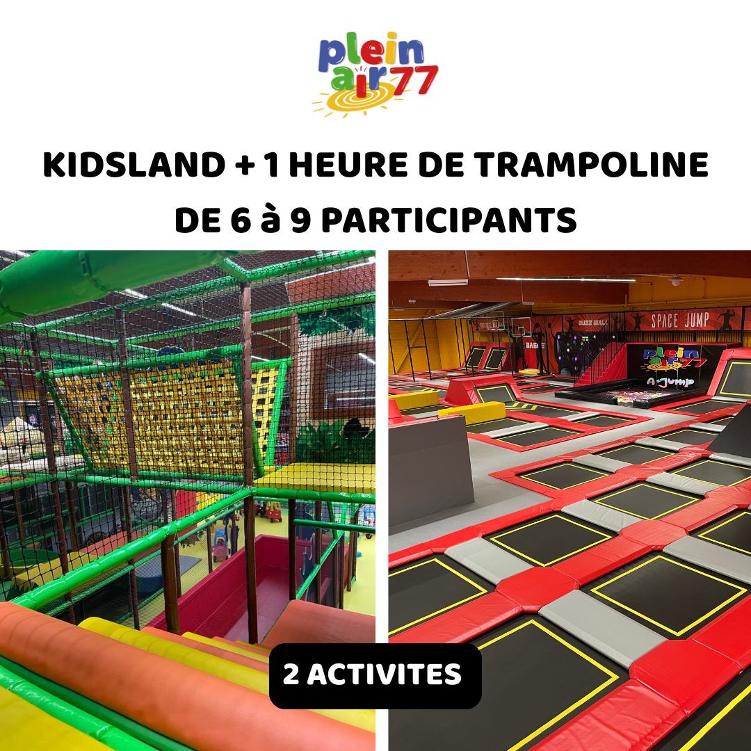 ANNIVERSAIRE KIDSLAND + 1H TRAMPO DE 6 A 9 PARTICIPANTS / INDOOR