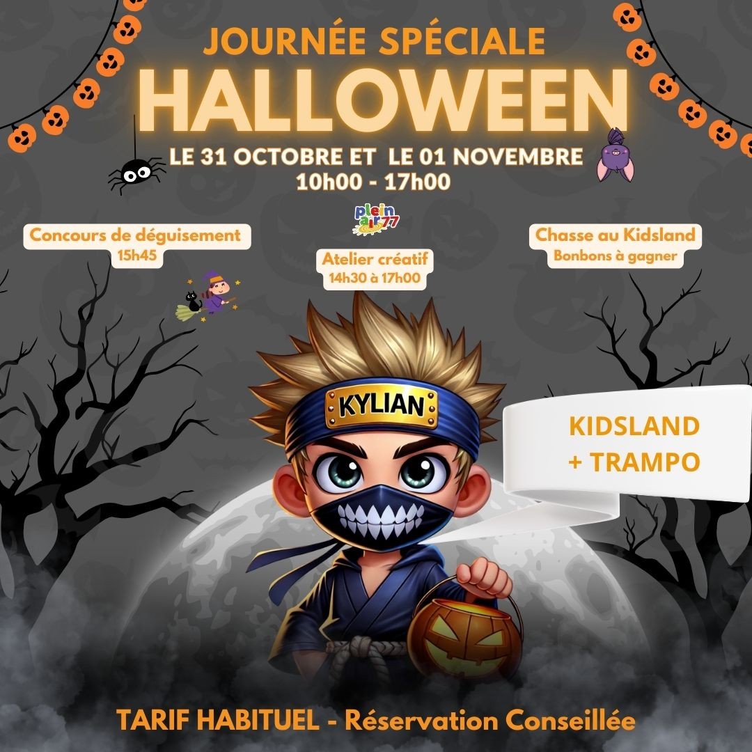 JOURNEE HALLOWEEN + TRAMPO 1H