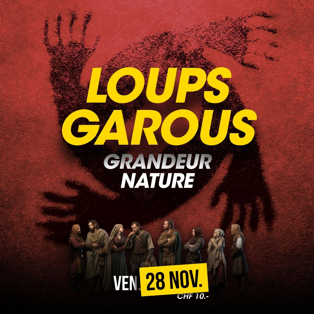 Loups Garous Grandeur Nature 28 novembre - 19h30- 22h