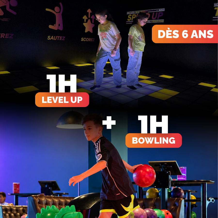 Anniversaire 1h Bowling + 1 partie Level Up
