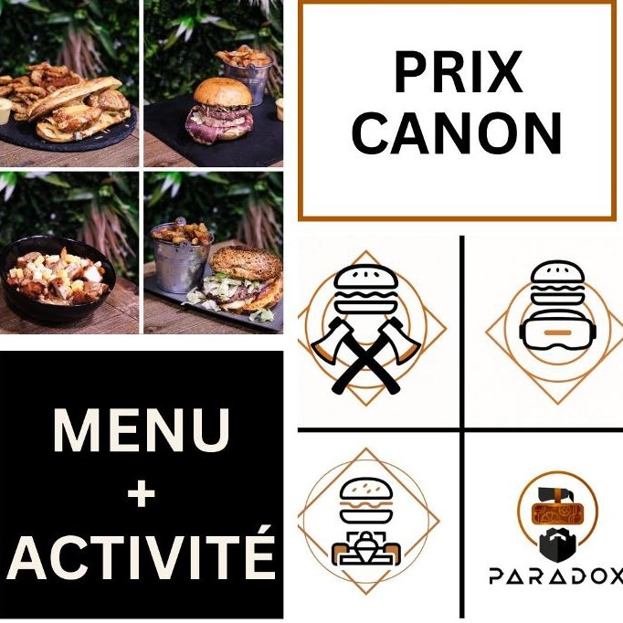 Offre Repas + activité à prix canon