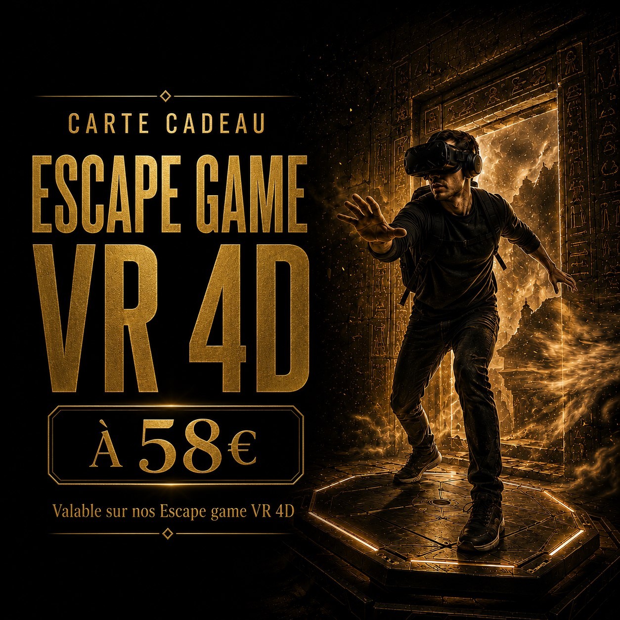 CARTE CADEAU ESCAPE GAME VR 4D