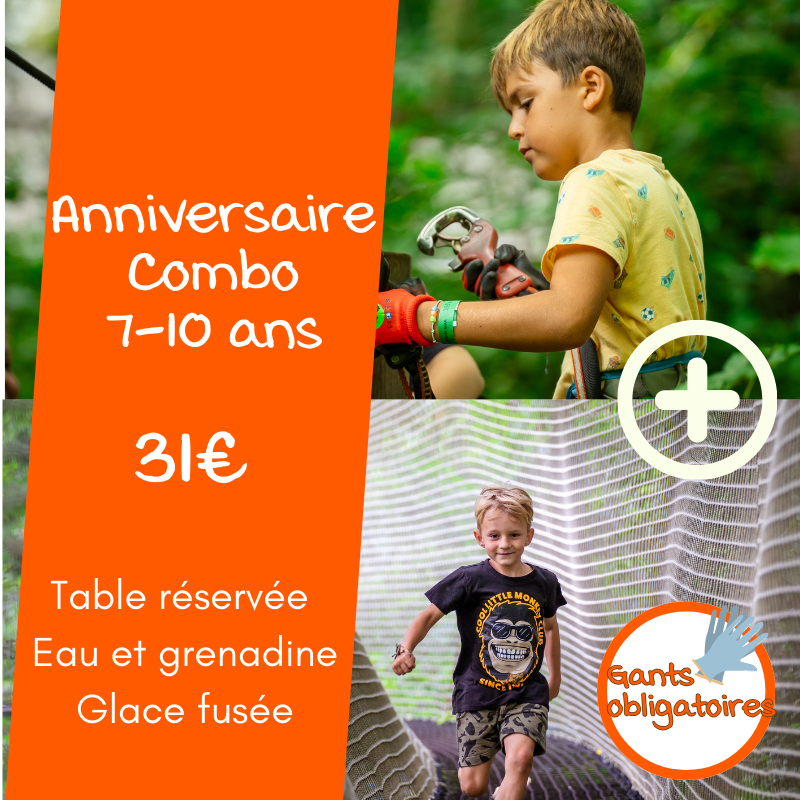Anniversaire Combo Juniors (7-10 ans)