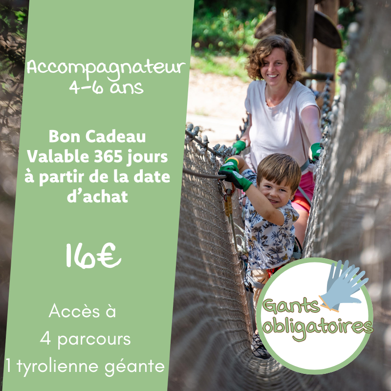Bon cadeau Accompagnateur Enfant 4-6 ans