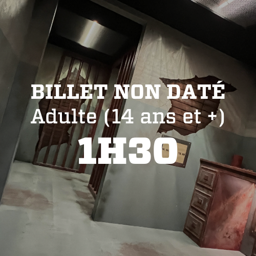 Billet NON DATÉ 1H30 Adulte (14 ans et +)