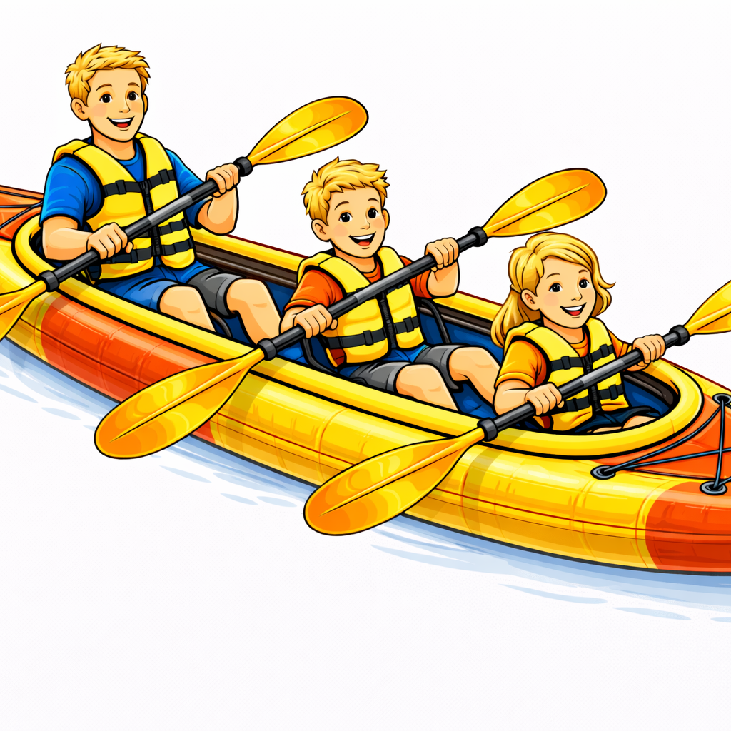 Kayak 3 places 2h