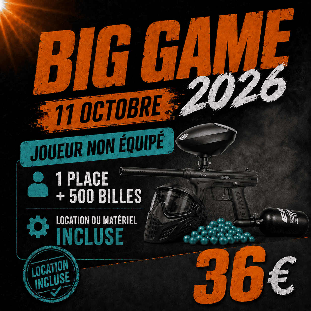 Une place 500 billes (je n'ai pas de matériel)