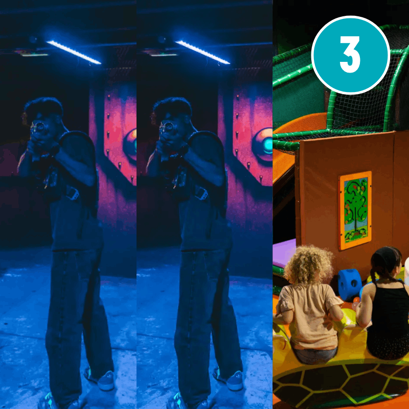 Anniversaire 3 activités : Kids Parc + Laser 2 sessions