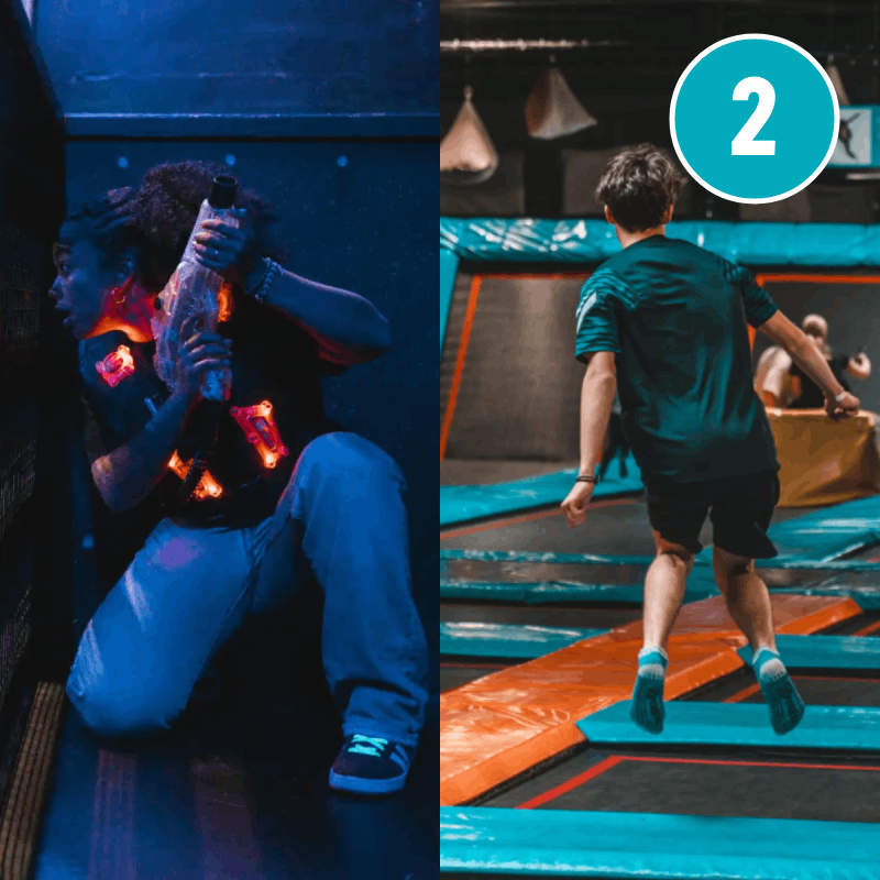 Anniversaire 2 activités: Trampolines + Laser 1 session