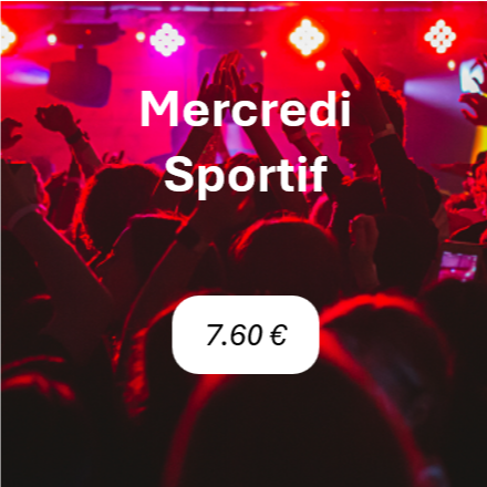 Mercredi sportif  8 octobre 2025 // 7.60€