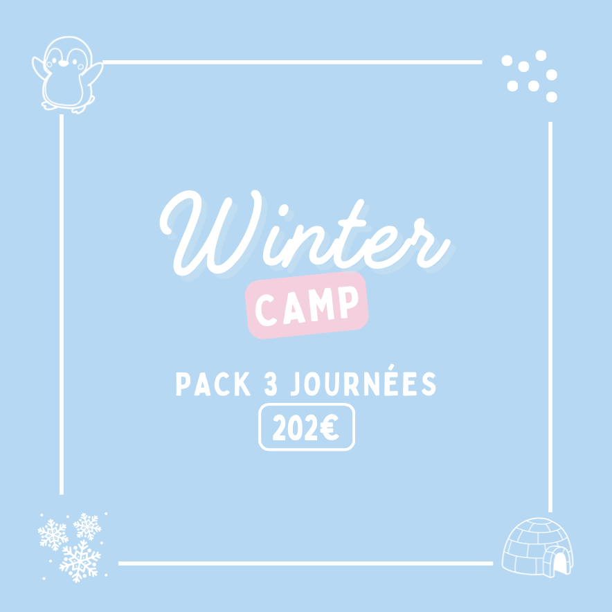 Pack 3 journées - Winter Camp - 202 euros