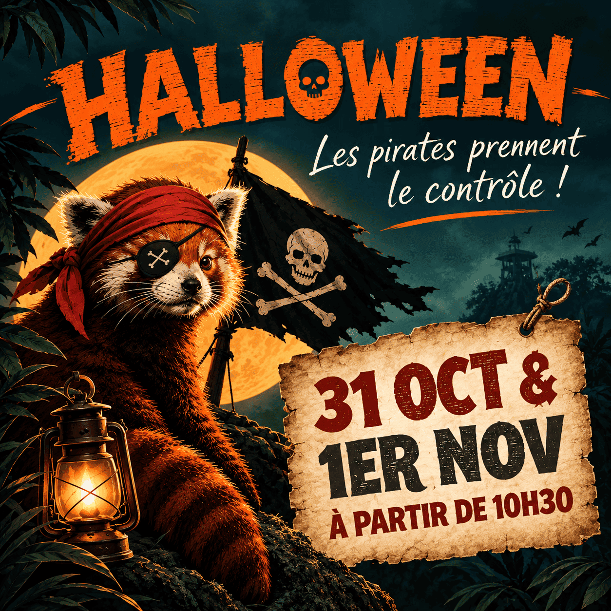 Les 31 octobre et 1er novembre : le ZooParc passe en mode pirate