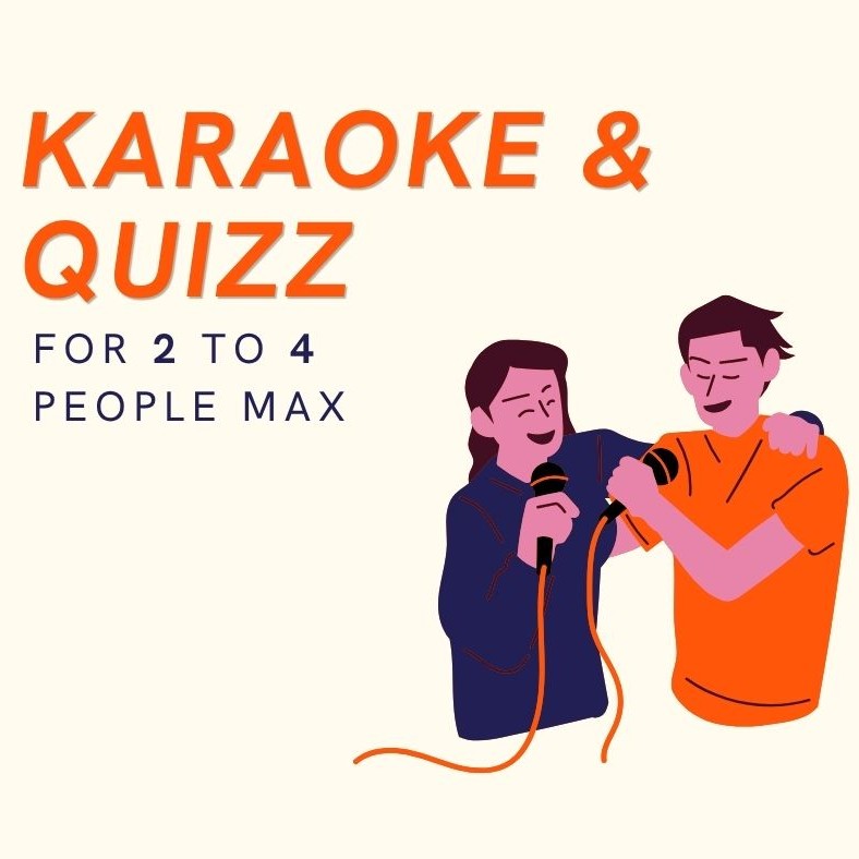 Karaokekamer, blindtest en quiz voor 2 tot 4 personen (60 min)