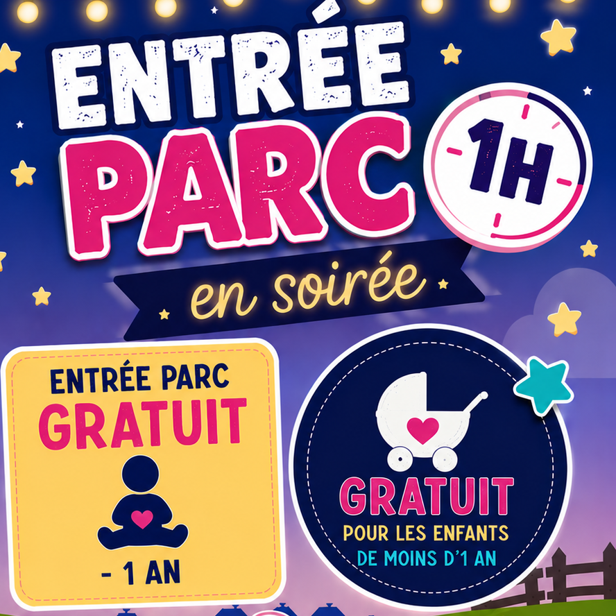 Entrée 1h  -1 an gratuit
