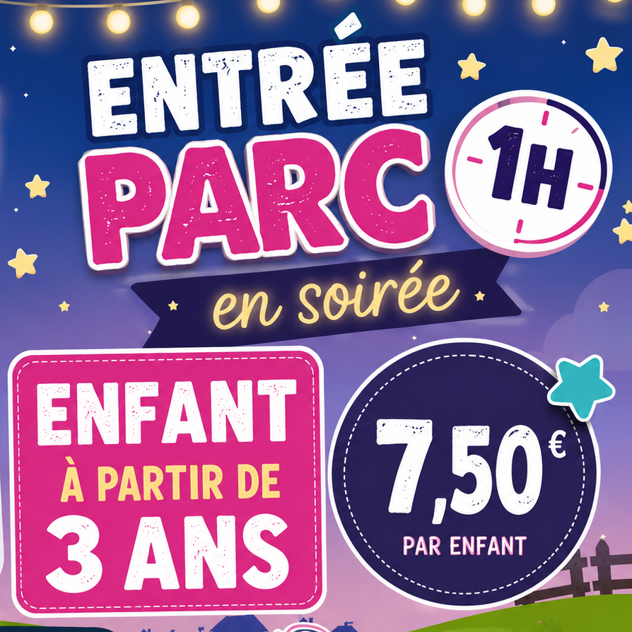 entrée enfant  1h  (à partir de 3 ans )