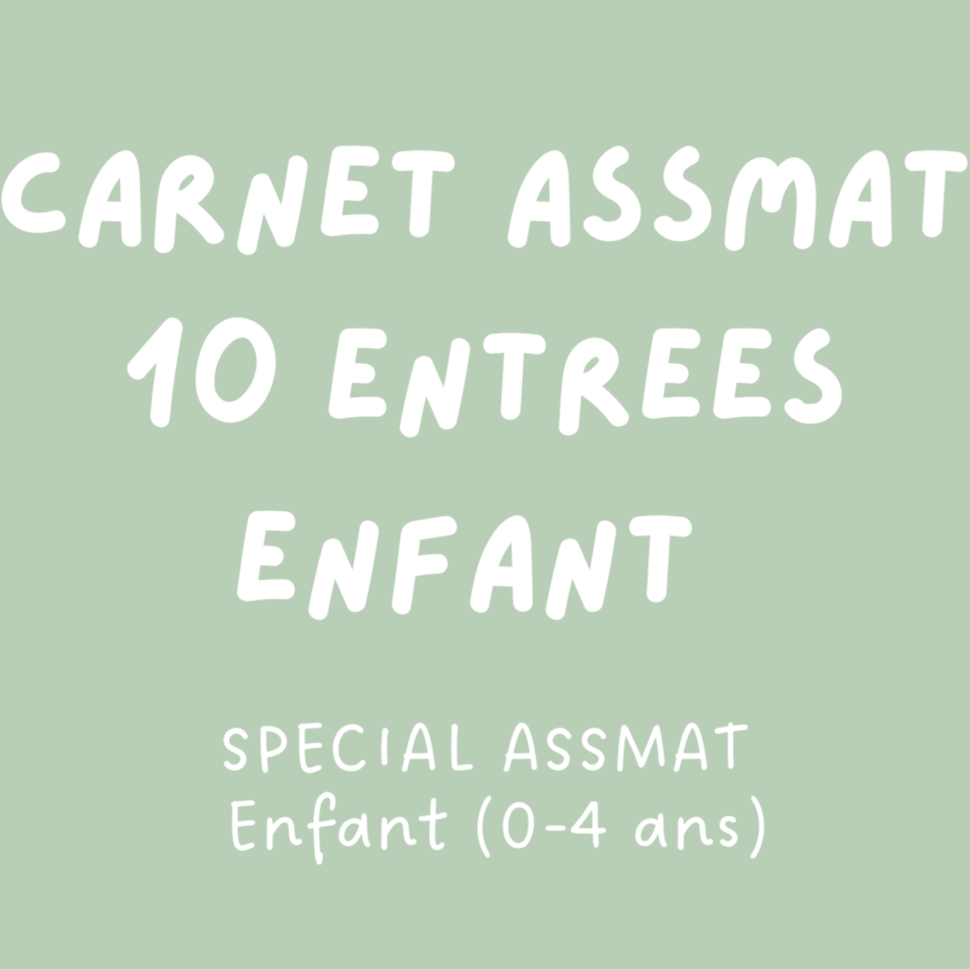 Entrée carnet 10 visites enfants - special ASSMAT