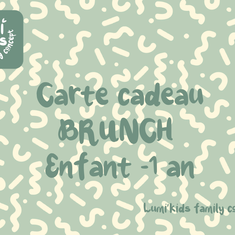 Carte cadeau - Brunch enfant - 1 an
