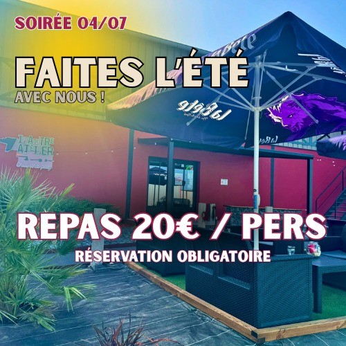 réservation repas soirée 4 juillet 2026