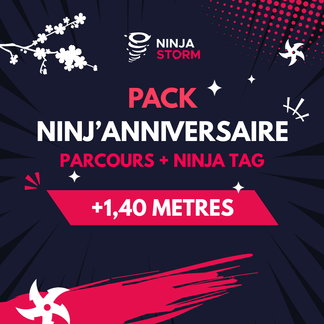 Pack Ninj'Anniversaire (Parcours + Ninja Tag)