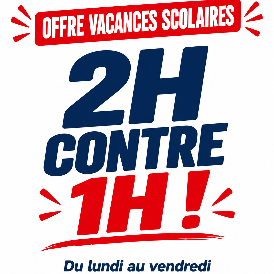 Vacances scolaires ! PROMO !