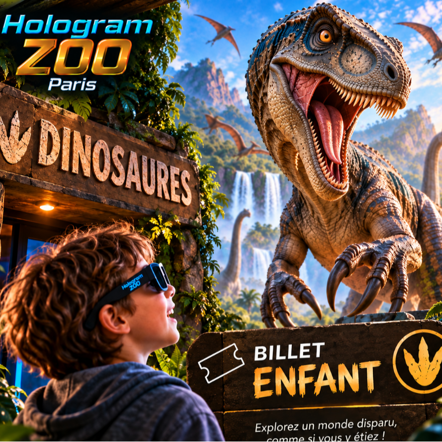 Entrée enfant dinosaure (4 à 12 ans)
