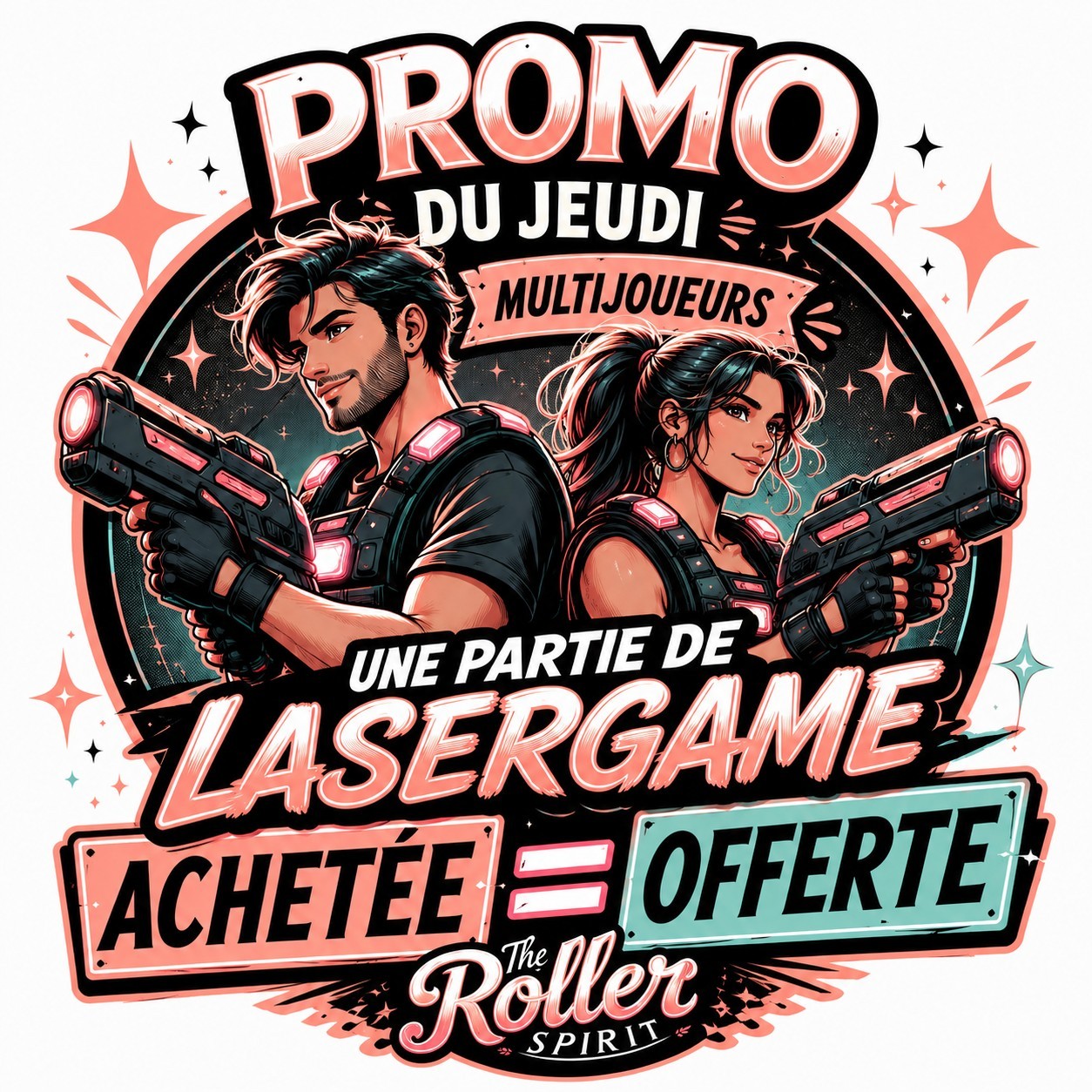 Promo jeudi lasergame multijoueurs 1 partie achetée + 1 gratuite