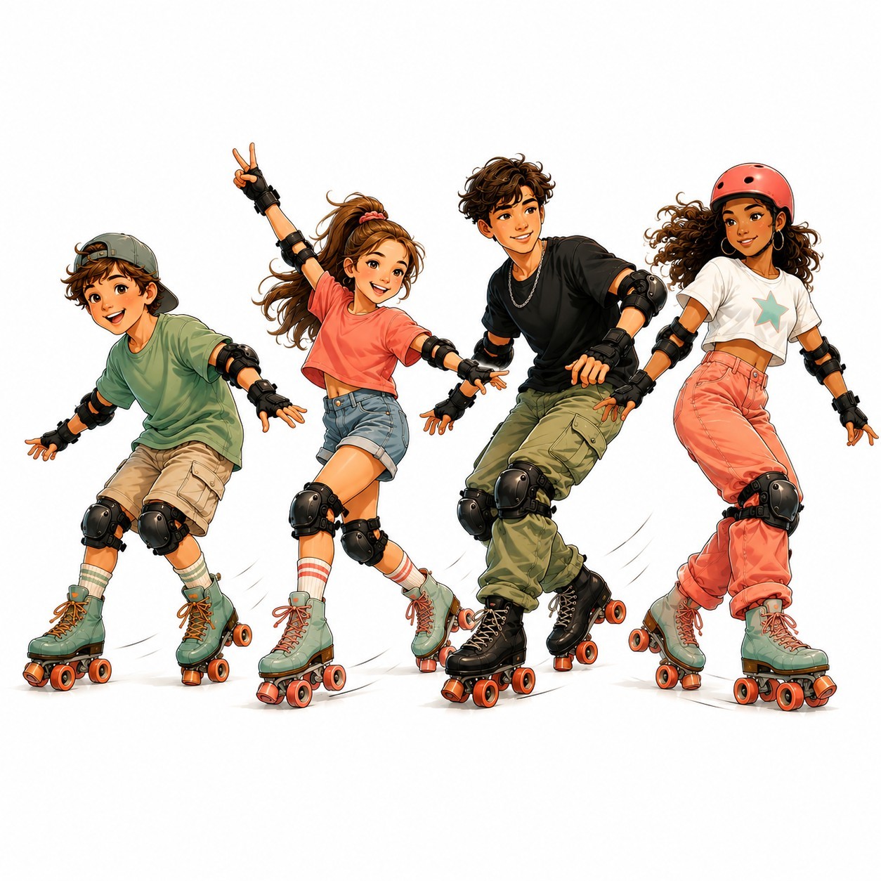 Cours initiation Roller Quad enfants de 6 à 11 ans avec Anne