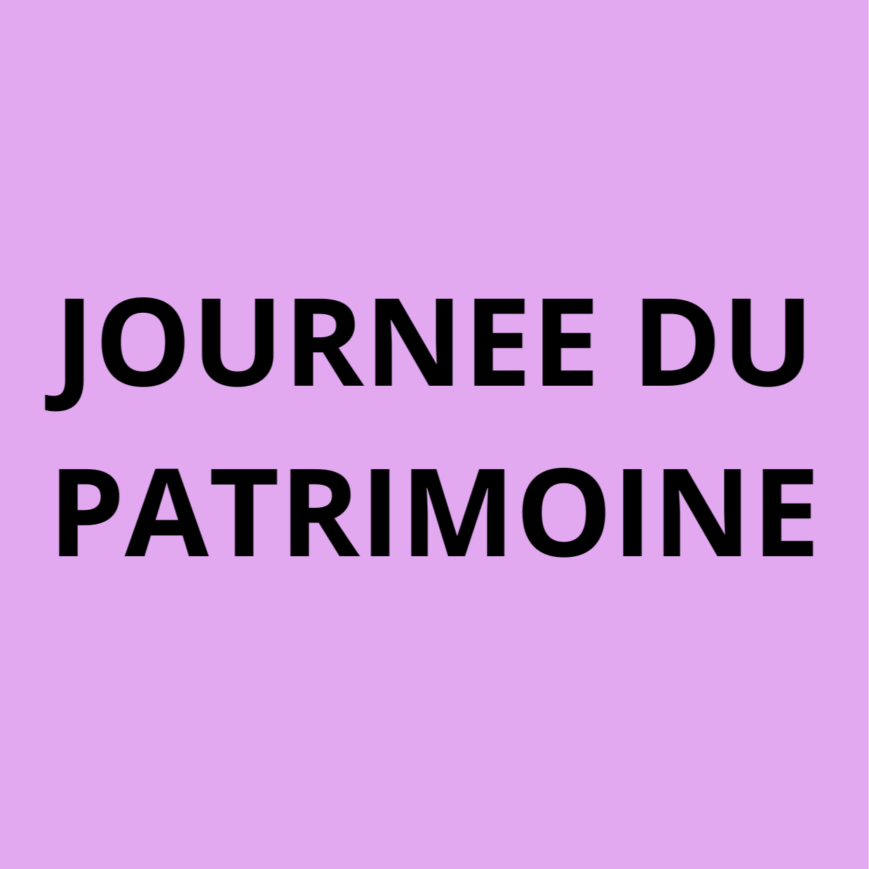 ENTREE JOURNEE DU PATRIMOINE